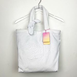 ☁️ Stoney Clover Lane x Target White Terry Cloth Tote ☁️